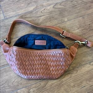 Tan Woven Shoulder Bag